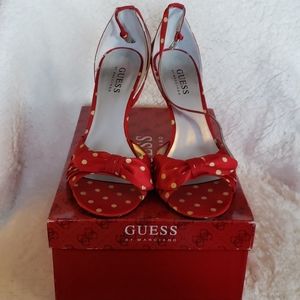 Guess polka dot heels